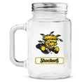 thumbnail image 1 of Wichita State Shockers Mason Jar Glass With Lid, 1 of 2