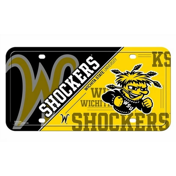 Wichita State Shockers 12x6 Metal License Plate Auto Tag