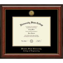 Wichita State University College of Engineering Diploma Frame, Document Size 11" x 8.5"