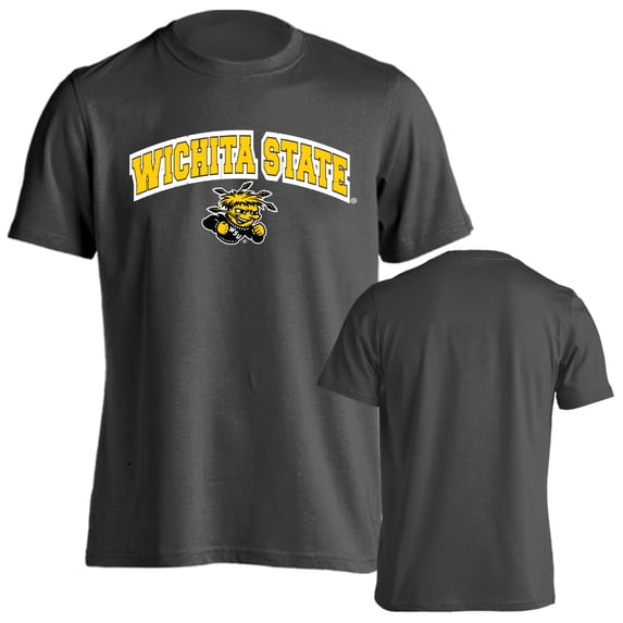 Wichita State University Shockers Classic Arch with Mascot Short Sleeve T-Shirt