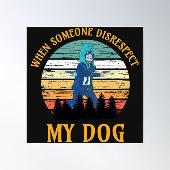 Wick 3 My Dog Chapter 3 Poster Wall Art, Modern Wall Decor For Living Room Bedroom, 8x12 UNFRAMED