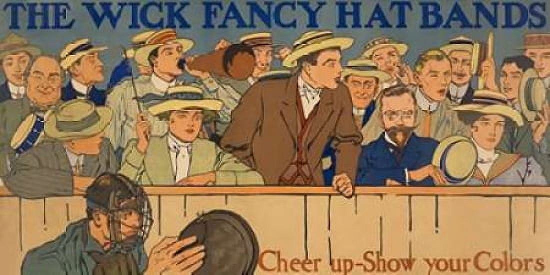 Wick Fancy Hat Bands Canvas Art - Vintage Sports (10 x 20)