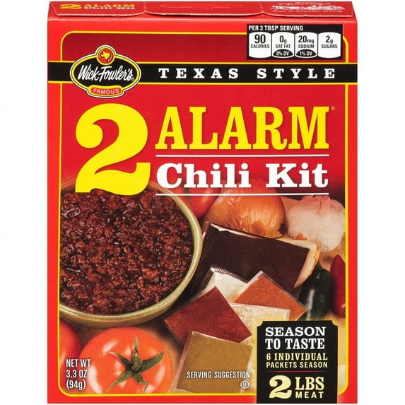 Wick Fowler's Texas Style 2 Alarm Chili Kit, 3.3 oz. Box