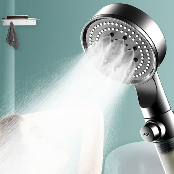 Wick Handheld Shower Head, High Pressure Shower Head with Carbon Filter, Hard Water Softener, Gentle Spray, Easy to Clean Nozzles, Easy Installation, for Hard Water Areas, Moisturizing Effect