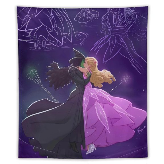 Wick-ed Tapestry, Wall Hanging Decor, Aesthetic for Bedroom, Living Room, Dorm, Soft Fabric Home Accent 50"x60"