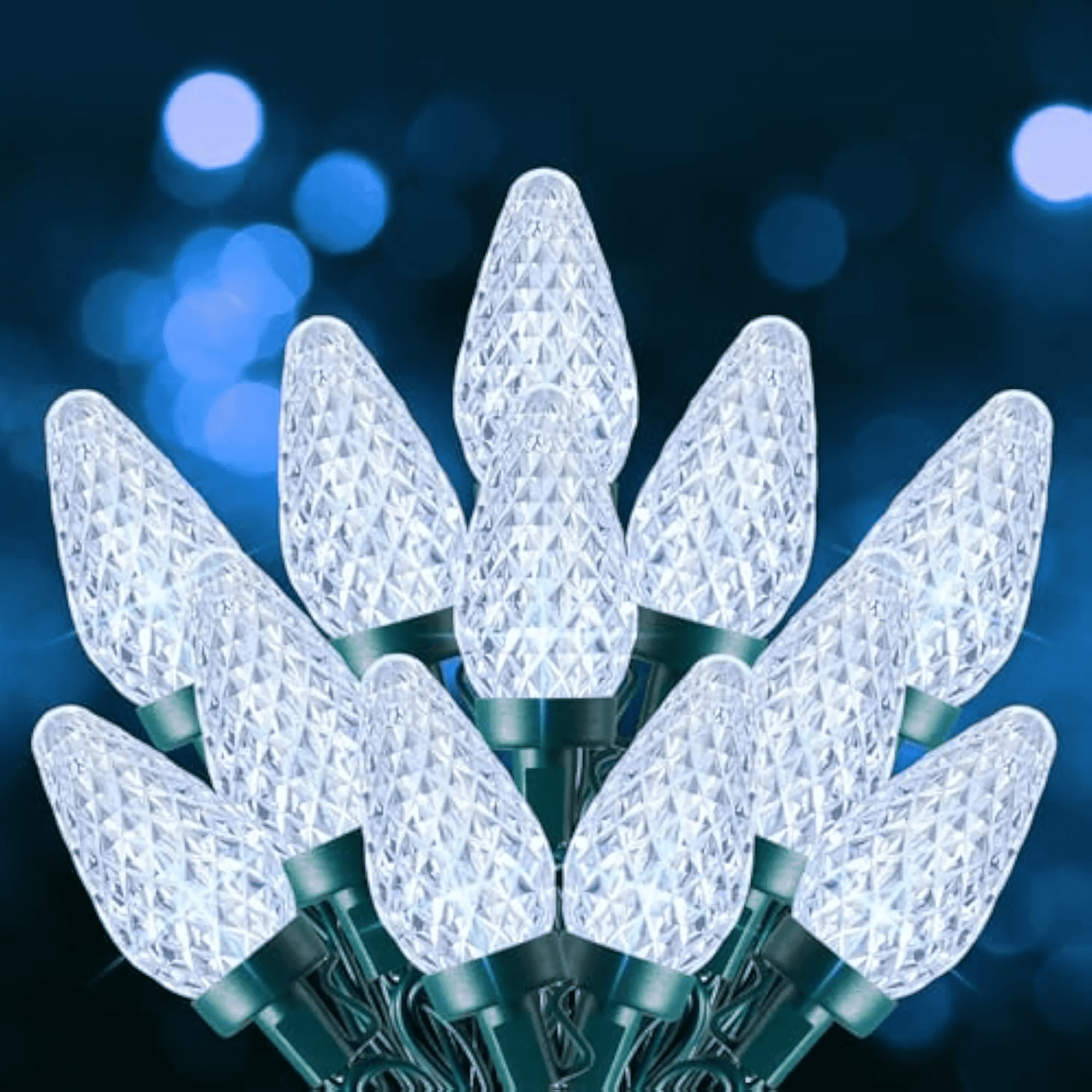 Wick's Outdoor Living LED C9 Pure White String Lights, 34 Ft, 50 Count