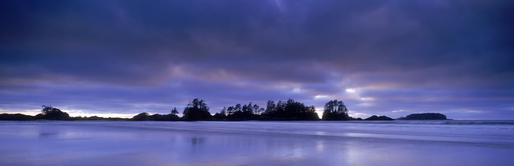 Wickaninish Beach Pacific Rim National Park British Columbia Canada Canvas Art - David Nunuk Design Pics (28 x 9)