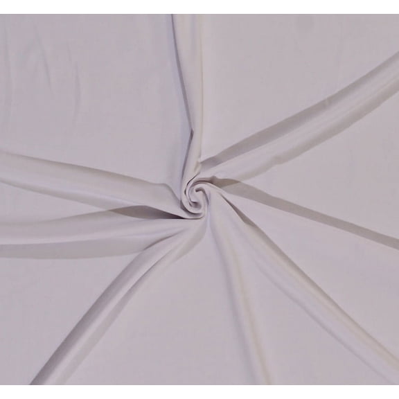 Wickaway MicroPoly Spandex White 4-Way Stretch Spandex Fabric By the Yard (2282F-3N)