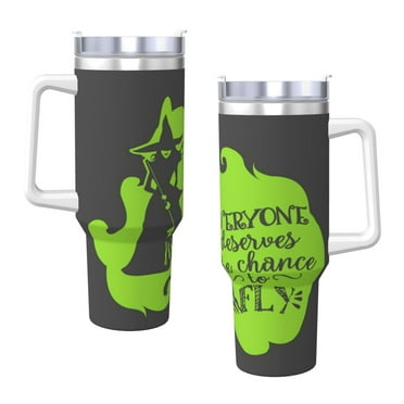 Wicked 40 Oz Tumbler With Handle And Straw Double Wall Stainless Steel Sublimation Tumbler With Handle Leakproof,Bpa-Free,Keep Cold Hours