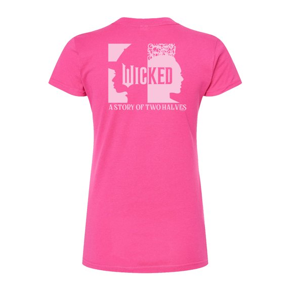 Wicked - A Story Of Two Halves - Juniors Fitted Graphic T-Shirt