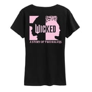 Wicked - Pink and Green Logo Womens Short Sleeve Graphic T-Shirt