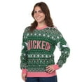 thumbnail image 1 of Wicked Adult Glinda and Elphaba Knit Ugly Christmas Sweater, 1 of 5