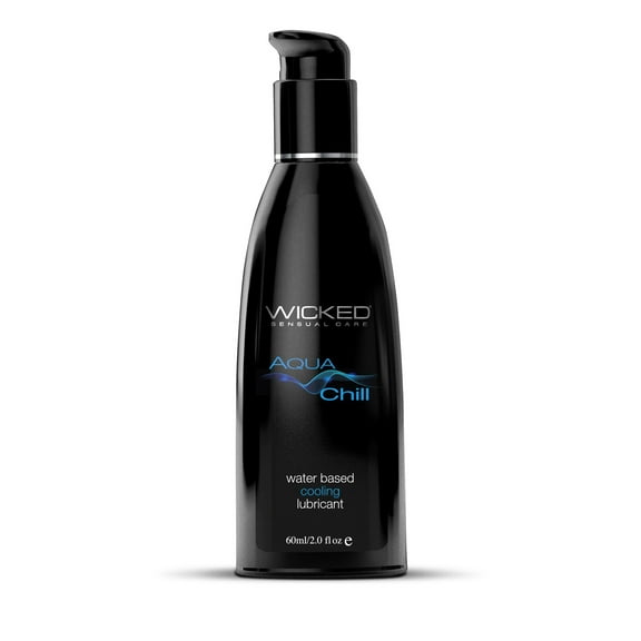 Wicked Aqua Chill Waterbased Cooling Sensatioln Lubricant Liquid 2oz.