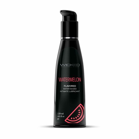Wicked Aqua Flavored Water Based Personal Lubricant, Watermelon, 4 oz