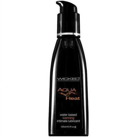 Wicked Aqua Water Based Personal Lubricant, Warming, 4 oz