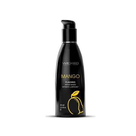 Wicked Aqua Flavored Water Based Personal Lubricant, Mango, 2 oz