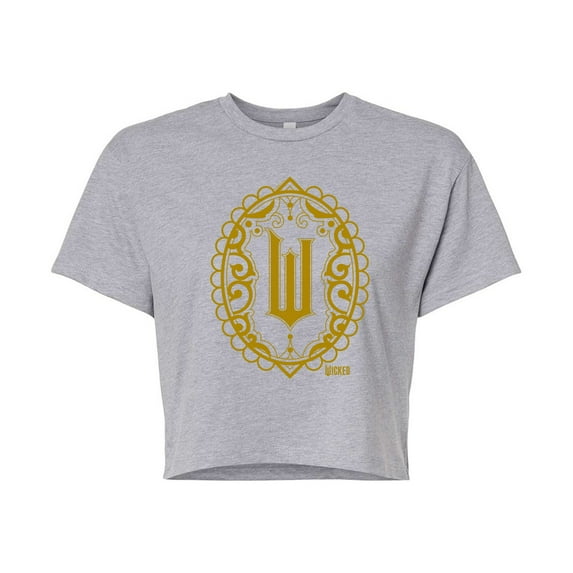 Wicked - Art Deco Logo - Juniors Cropped Graphic T-Shirt