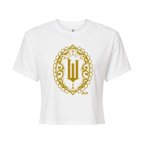 Wicked - Art Deco Logo - Juniors Cropped Graphic T-Shirt
