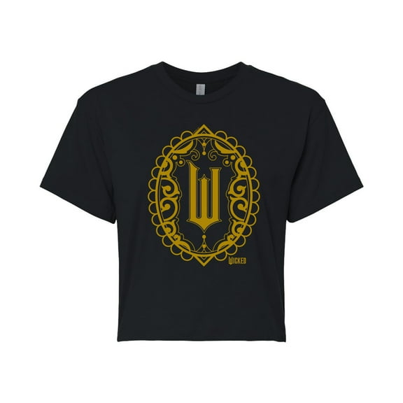 Wicked - Art Deco Logo - Juniors Cropped Graphic T-Shirt