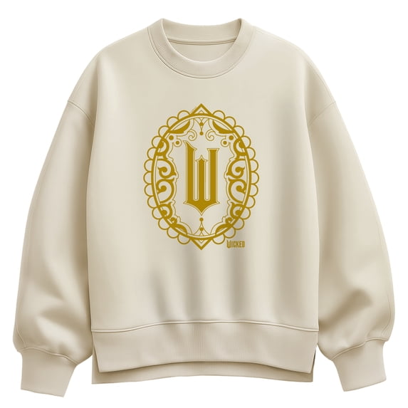 Wicked - Art Deco Logo - Women's Oversized Fleece Crew Sweatshirt