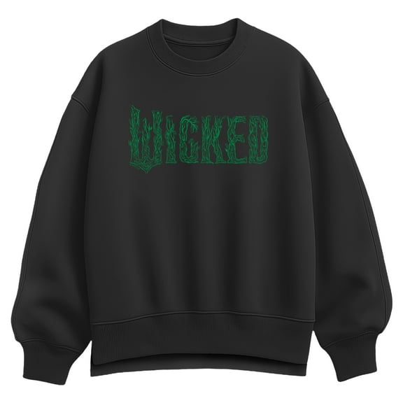 Wicked - Branch Logo Oversized Fleece Crew Sweatshirt