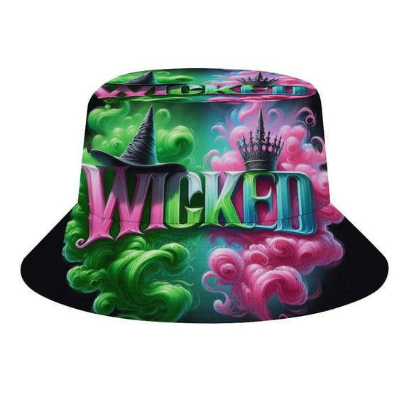 Wicked Bucket Hat for Women Men Teens, Adjustable Travel Summer Beach Fisherman Cap,Unisex Fishing Outdoor Boonie