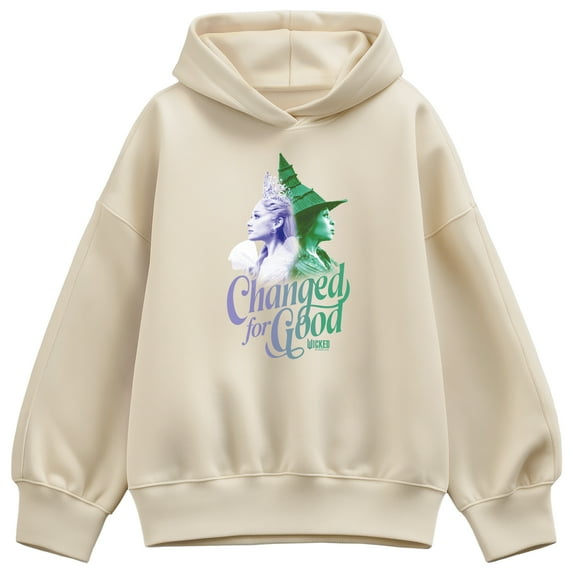 Wicked - Changed For Good - Ladies Oversized Fleece Hoodie Sweatshirt