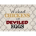 thumbnail image 1 of Wicked Chickens Lay Deviled Eggs Metal Sign, 1 of 1