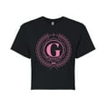 thumbnail image 1 of Wicked - Collegiate Glinda - Juniors Cropped Graphic T-Shirt, 1 of 4