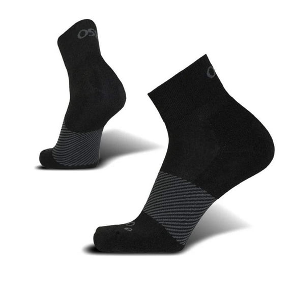 OS1st Wicked Comfort Socks | 1/4 Crew Black Socks