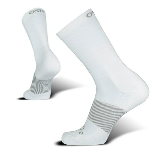 OS1st WC Wicked Comfort Crew Sock-White Mid-Calf
