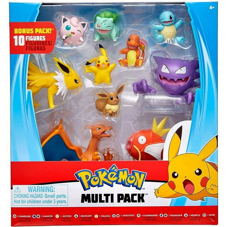 Wicked Cool Toys Pokemon Multi Pack Action Figure Set, 10 Pieces 