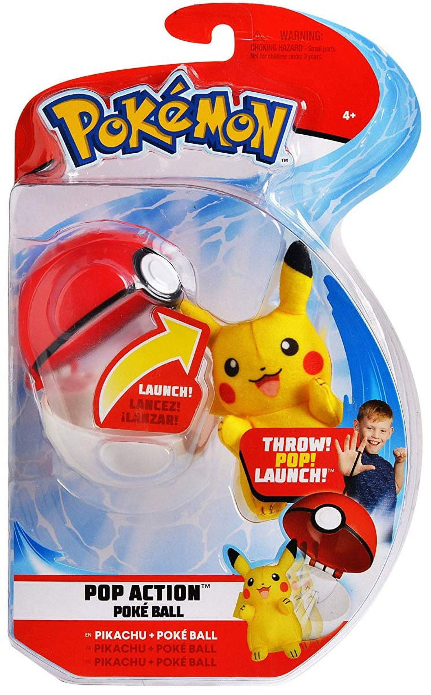 Wicked Cool Toys - Pokemon Pop Action Poke Ball & Plush - PIKACHU w/ Poke  Ball (3 inch)