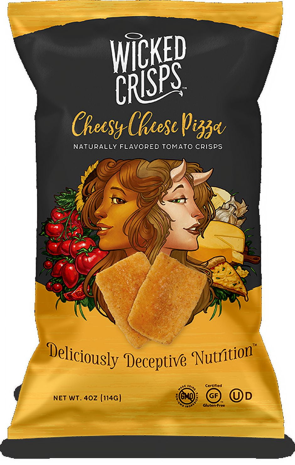 Wicked Crisps Cheesy Cheese Pizza -Naturally Flavored Tomato Crisps ...