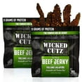 thumbnail image 1 of Wicked Cutz Premium Tender Beef Jerky, High Quality, Volcanic Jalapeno, 9g Protein, 2.75 oz, 2-Pack, 1 of 6