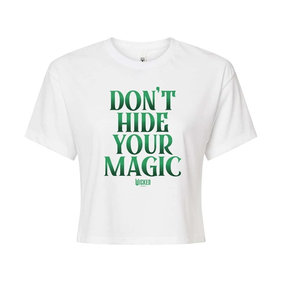 Wicked - Dont Hide Your Magic - Juniors Cropped Graphic T-Shirt