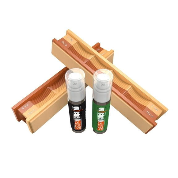 Wicked Edge 4/2 Micron Diamond Emulsion and Leather Sharpening Strops Pack, WE04