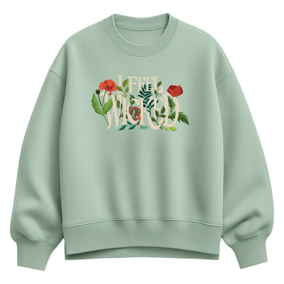 Wicked - Elphaba 2 - Ladies Oversized Fleece Crew Sweatshirt