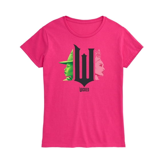 Wicked - Elphaba And Glinda Side Profile - Women's Fitted Graphic T-Shirt