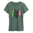 thumbnail image 1 of Wicked - Elphaba And Glinda Side Profile - Women's Short Sleeve Graphic T-Shirt, 1 of 5