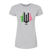 Wicked - Elphaba And Glinda Side Profiles - Juniors Fitted Graphic T-Shirt