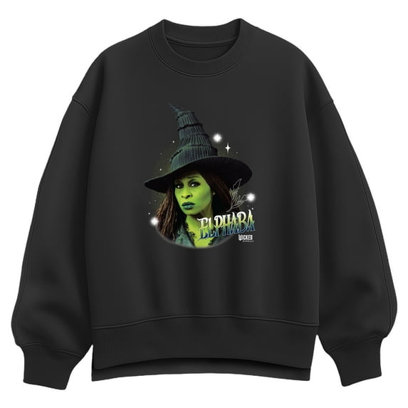 Wicked - Elphaba Bootleg - Ladies Oversized Fleece Crew Sweatshirt