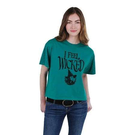 Wicked Elphaba Cropped Boxy Drop Shoulder T-Shirt Adult