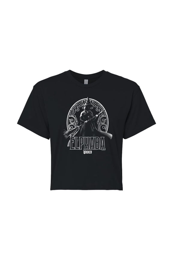 - Elphaba Decorative - Juniors Cropped Graphic T-Shirt