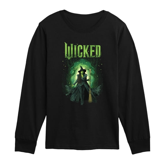 Wicked - Elphaba Forest - Youth Long Sleeve Graphic T-Shirt