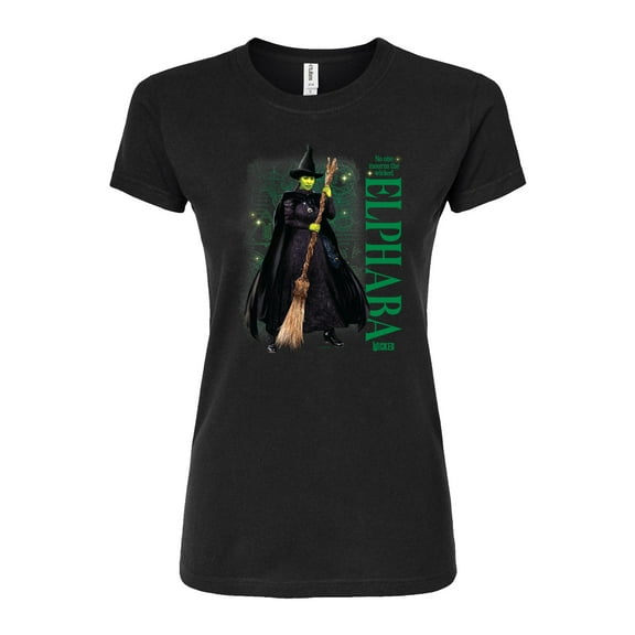 Wicked - Elphaba No One Mourns The Wicked - Juniors Fitted Graphic T-Shirt