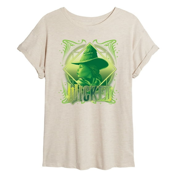 Wicked - Elphaba Portrait - Women's Oversized Graphic T-Shirt