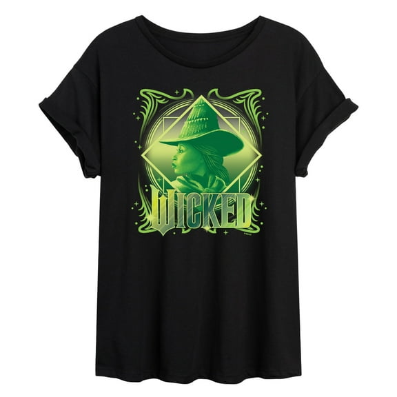 Wicked - Elphaba Portrait - Women's Oversized Graphic T-Shirt
