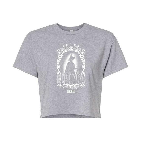 Wicked - Elphaba Silhouette - Juniors Cropped Graphic T-Shirt