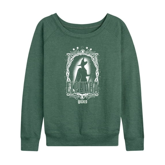 Wicked - Elphaba Silhouette - Women's French Terry Pullover Sweatshirt
